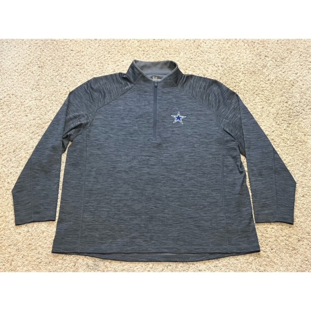 Dallas Cowboys Vineyard Vines Gray Sankaty Performance 1/2 Zip Pullover Size XXL